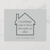 Marketing voor de productie van onroerend goed briefkaart (Voorkant)