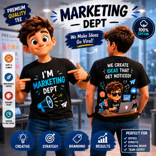 Marketingafdeling Grappig kantoor team shirt