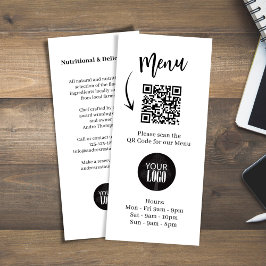 Marketingbrochure Logo Eenvoudige QR-code Reclamekaart