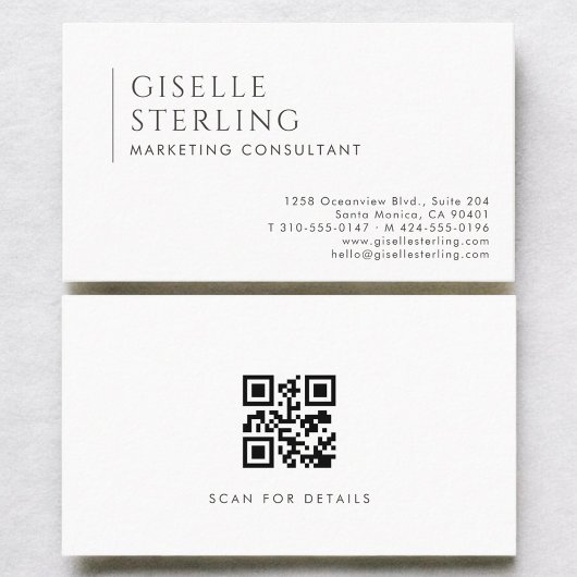 Marketingconsultant Modern Professionele QR-code Visitekaartje
