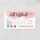 Marketingkorting voor relatiegeschenkcertificaat aanbevelingskaartje (Voorkant)