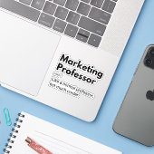 Marketingprofessor Funny Cool Teacher Sticker (Laptop met iPhone)