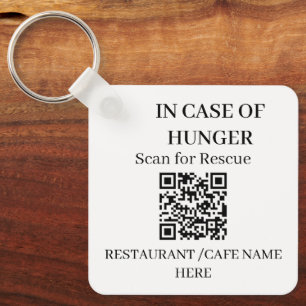 Marketingtool voor voedingsbedrijven QR CODE Sleutelhanger