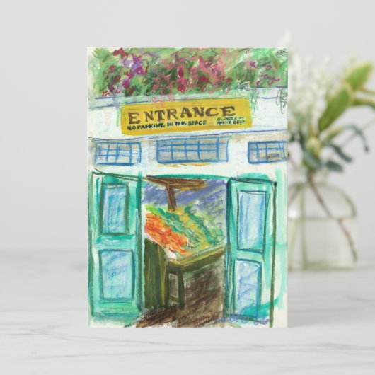 Marketplace Entrance Invite (Pike Place Seattle) Kaart (Staand voorkant)