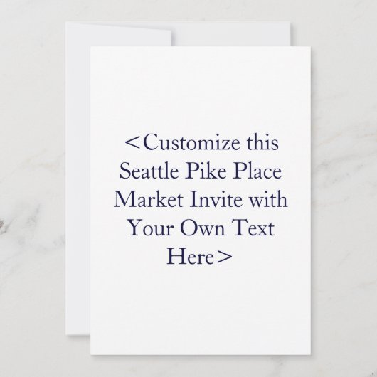 Marketplace Entrance Invite (Pike Place Seattle) Kaart (Achterkant)