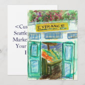 Marketplace Entrance Invite (Pike Place Seattle) Kaart (Voorkant / Achterkant)