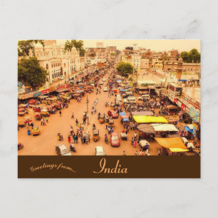 Marketplace in Hyderabad Telangana India Briefkaart
