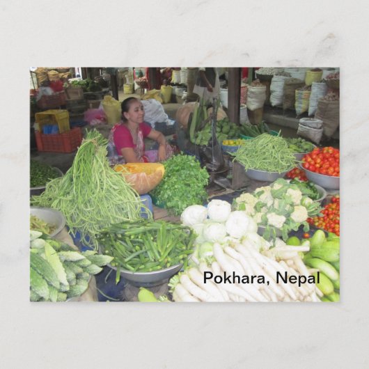Marketplace in Pokhara Briefkaart (Voorkant)