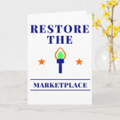 Marketplace of Ideas Free Speech Torch Kaart (Gele Bloem)