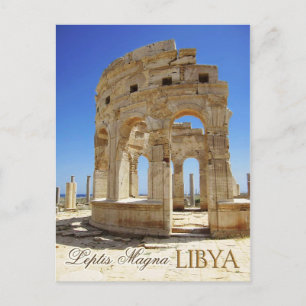 Marketplace Ruins, Leptis Magna, Libië Briefkaart