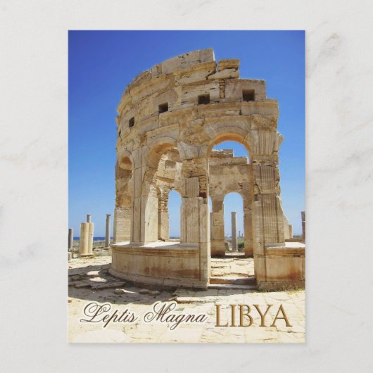 Marketplace Ruins, Leptis Magna, Libië Briefkaart (Voorkant)