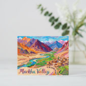 Markha-vallei India Briefkaart (Staand voorkant)