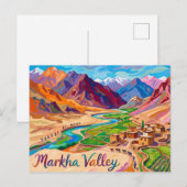 Markha-vallei India Briefkaart (Voorkant / Achterkant)