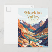 Markha-vallei India Briefkaart (Voorkant / Achterkant)