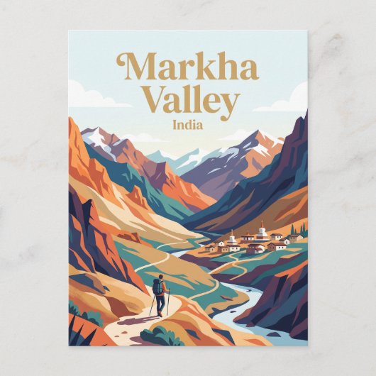 Markha-vallei India Briefkaart (Voorkant)