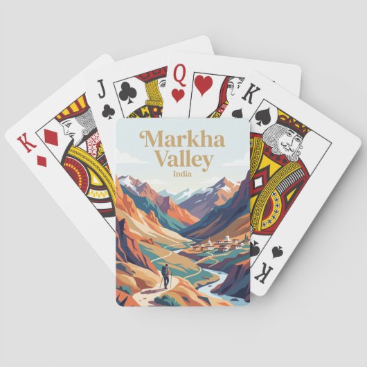 Markha-vallei India Pokerkaarten (Achterkant)