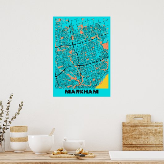 Markham - Canada Gloria City Map Poster (Keuken)