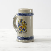 Markham Coat of Arms Stein - Family Crest Bierpul (Voorkant links)