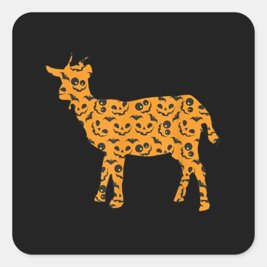 Markhor Easy Halloween Outfit Goat Kind Costuum Vierkante Sticker (Voorkant)