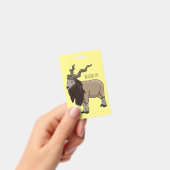 Markhor geit cartoon illustratie badge (Handheld)
