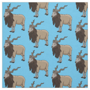 Markhor geit cartoon illustratie  stof
