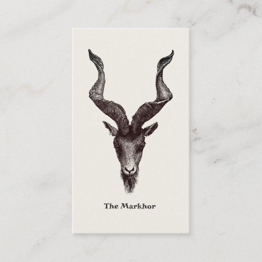 Markhor Goat Visitekaartje (Voorkant)