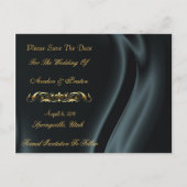Markies Black Silk Gold Save The Date Briefkaart (Achterkant)