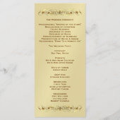 Markies Black Silk Gold Wedding Programma Programmakaart (Achterkant)
