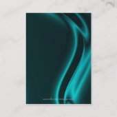 Markies Blauwgroen Zijde Zilveren Scroll Tafel Pla Plaatskaartje (Achterkant)