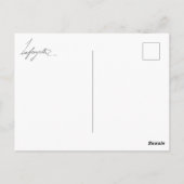 Markies de Lafayette (handtekening op keerzijde) Briefkaart (Achterkant)