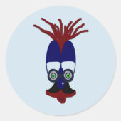 Markookoo Big Eyes Ronde Sticker (Voorkant)