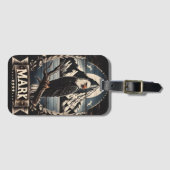 Mark's Eagle Onder Moonlight Bagagelabel (Voorkant (horizontaal))