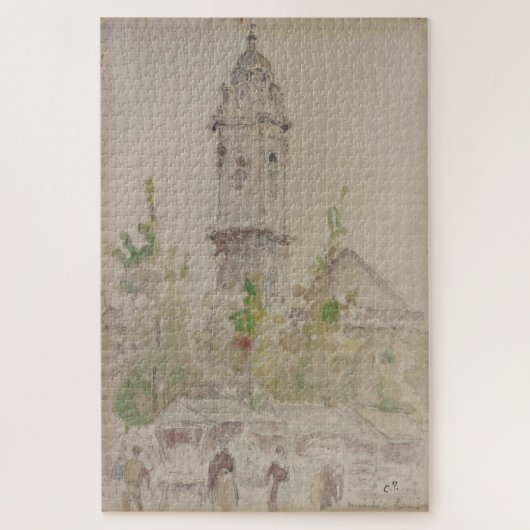 Markt (1894) – Camille Pissarro Legpuzzel (Verticaal)