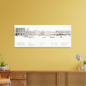 Markt aan de zuidzijde 8e canvas afdruk (Insitu (Woonkamer))