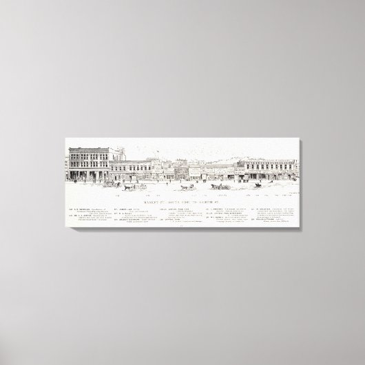Markt aan de zuidzijde 8e canvas afdruk (Voorkant)