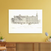 Markt aan de zuidzijde Main en Beale Canvas Afdruk (Insitu (Woonkamer))