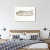 Markt aan de zuidzijde Main en Beale Canvas Afdruk (Insitu (Slaapkamer))