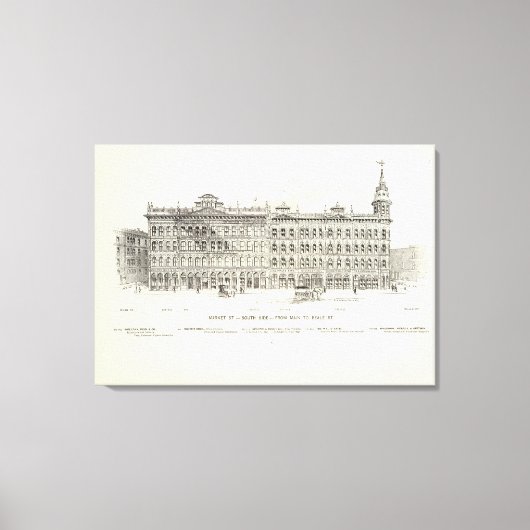 Markt aan de zuidzijde Main en Beale Canvas Afdruk (Voorkant)