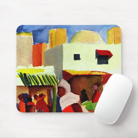 Markt Algiers tegen August Macke Muismat (Met muis)