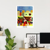 Markt Algiers tegen augustus Macke Poster (Thuiskantoor)