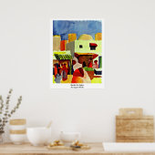 Markt Algiers tegen augustus Macke Poster (Keuken)