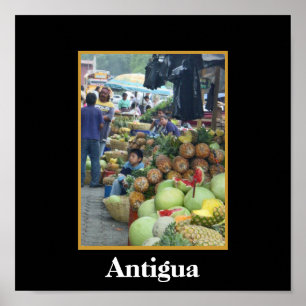 Markt - Antigua - Guatemala Poster