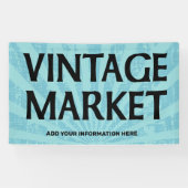 markt banner retro stralen (Horizontaal)