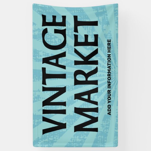  markt banner retro stralen (Verticaal)