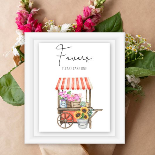 Markt bloemen - Favors, neem een poster