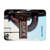Markt Cafe Sign Cleveland Ohio Magnet Magneet (Horizontaal)