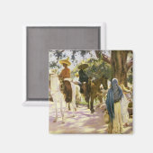 Markt dag in San Gabriel, Mexico Magneet (Voorkant / Achterkant)