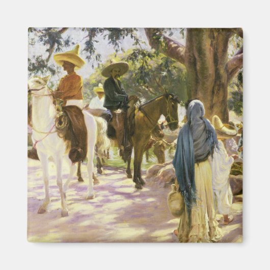 Markt dag in San Gabriel, Mexico Magneet (Voorkant)