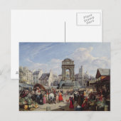 Markt en fontein van de instrumenten briefkaart (Voorkant / Achterkant)