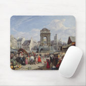 Markt en fontein van de instrumenten muismat (Met muis)